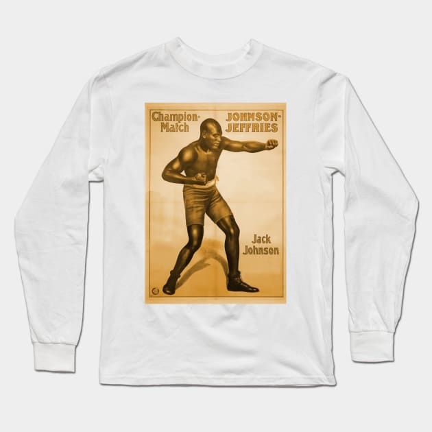 Jack Johnson vs Jim Jeffries- Legendary Heavyweight Champion of the World Long Sleeve T-Shirt by IceTees